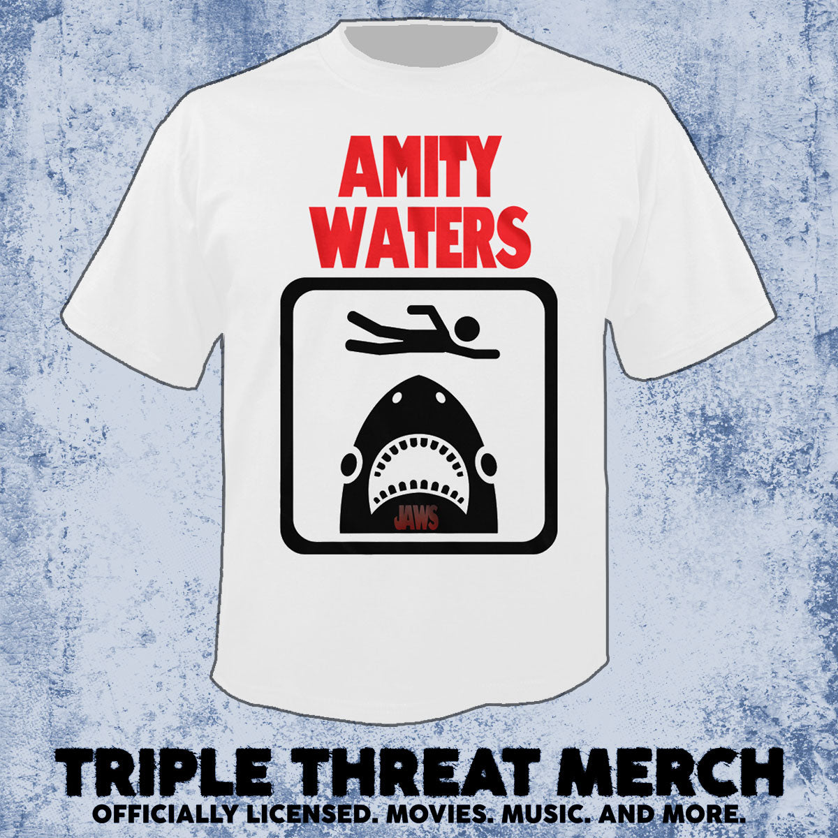Jaws - Amity Waters (White) [Mens Shirt]
