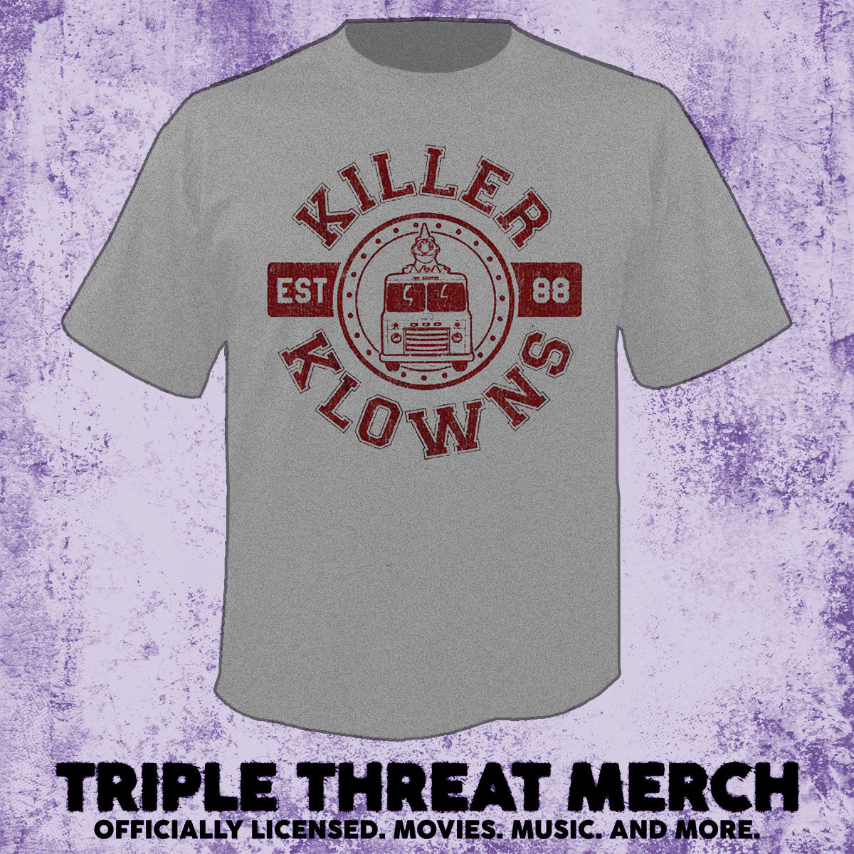 Killer Klowns From Outer Space - University 1988 (Charcoal) [Mens Shirt]