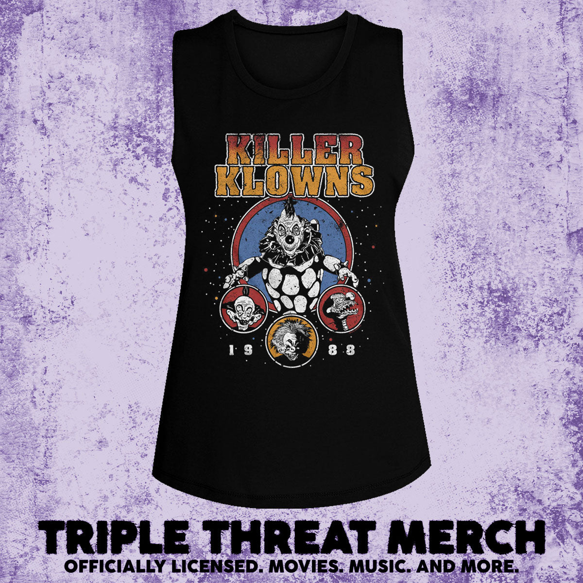 Killer Klowns From Outer Space - Space Poster [Womens High Neck Tanktop]