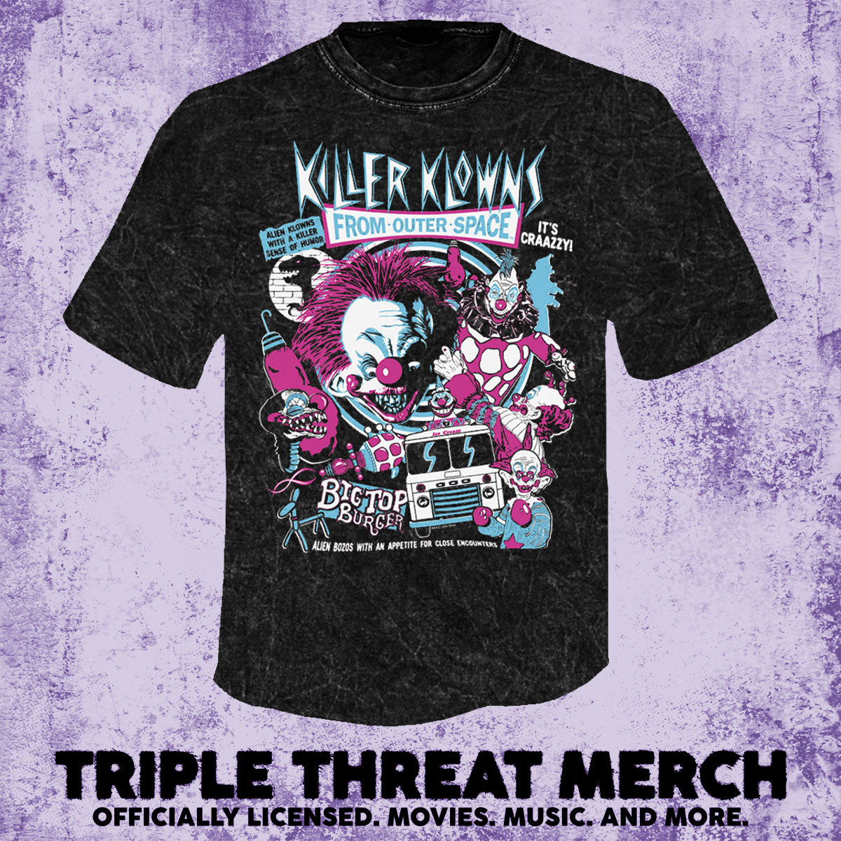 Killer Klowns From Outer Space - Blue Collage (Mineral Wash) [Mens Shirt]