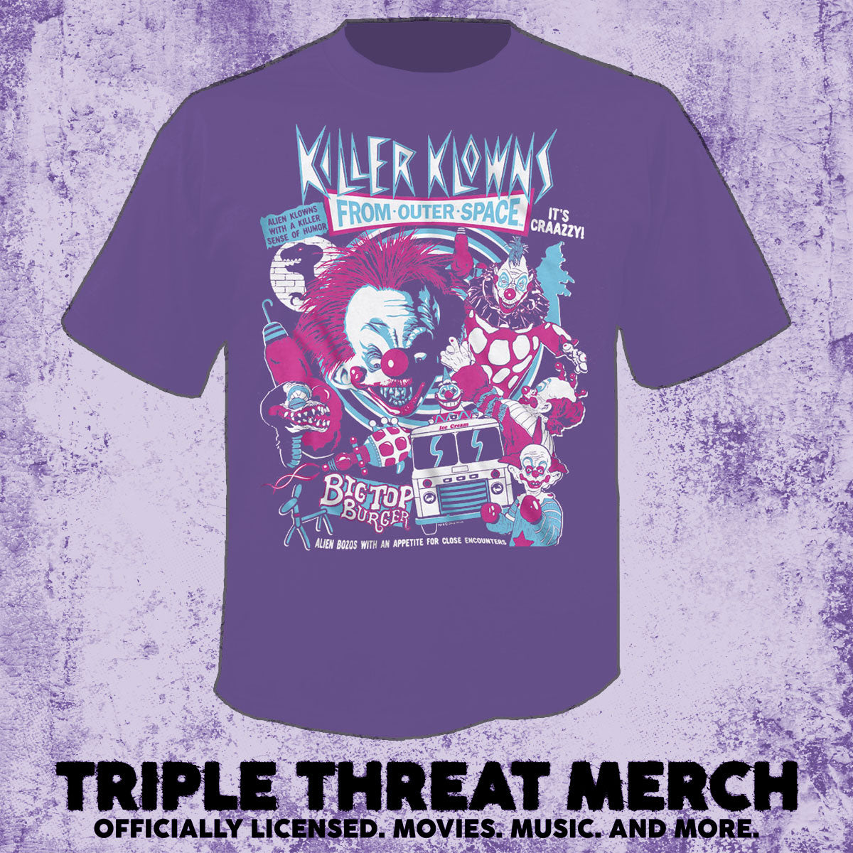 Killer Klowns From Outer Space - Collage (Violet) [Mens Shirt]