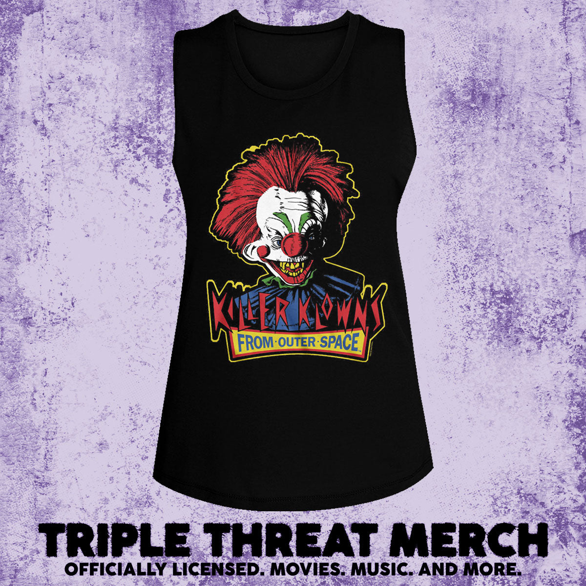 Killer Klowns From Outer Space - Rudy Close Up [Womens High Neck Tanktop]