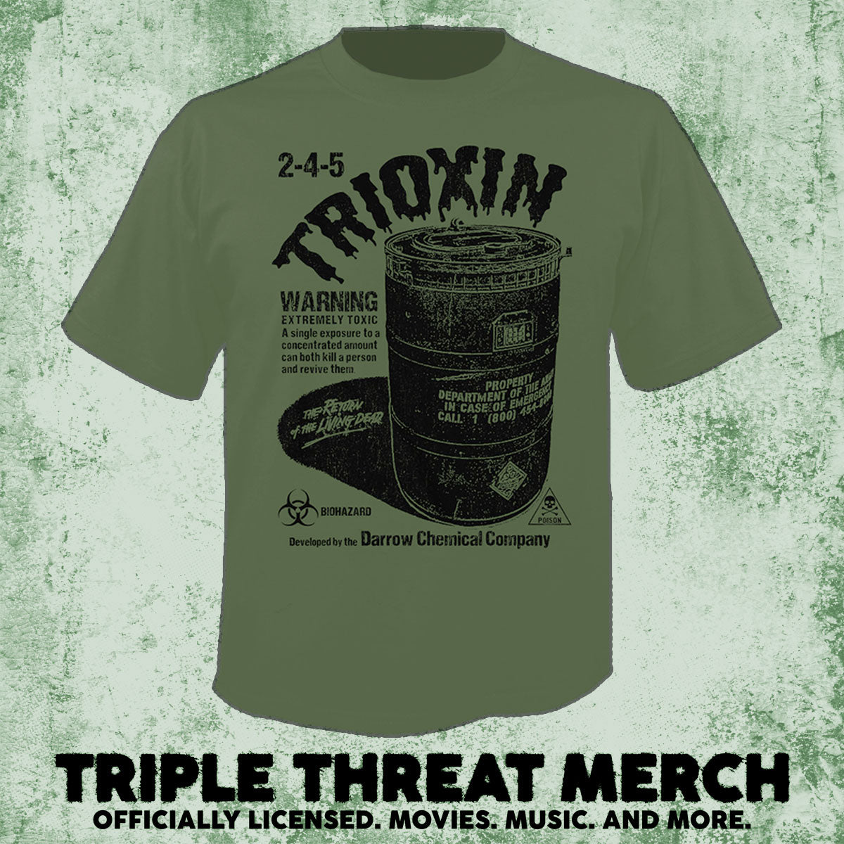 Return Of The Living Dead - Trioxin Cannister (Army Green) [Mens Shirt]