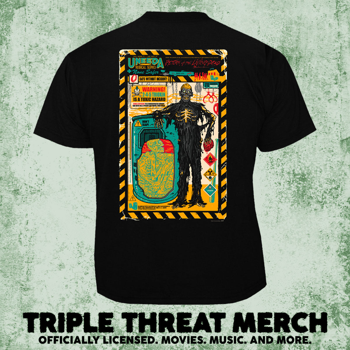 Return Of The Living Dead - Saftey Poster (Front And Back Print) [Mens Shirt]