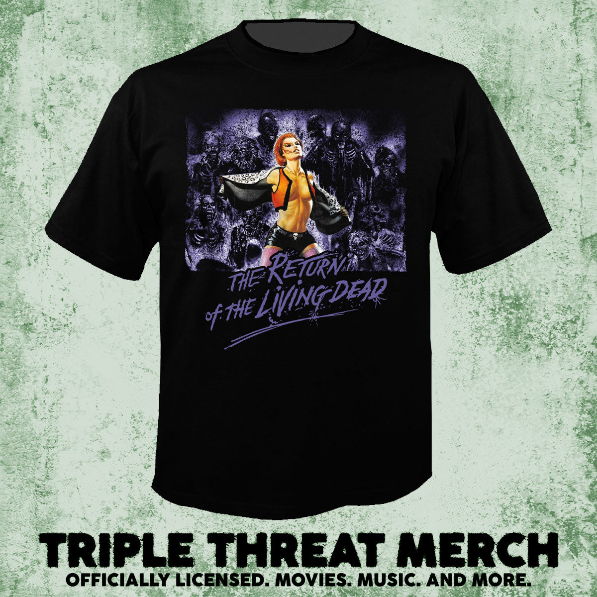 Return Of The Living Dead - Trash Poster (Purple) [Mens Shirt]