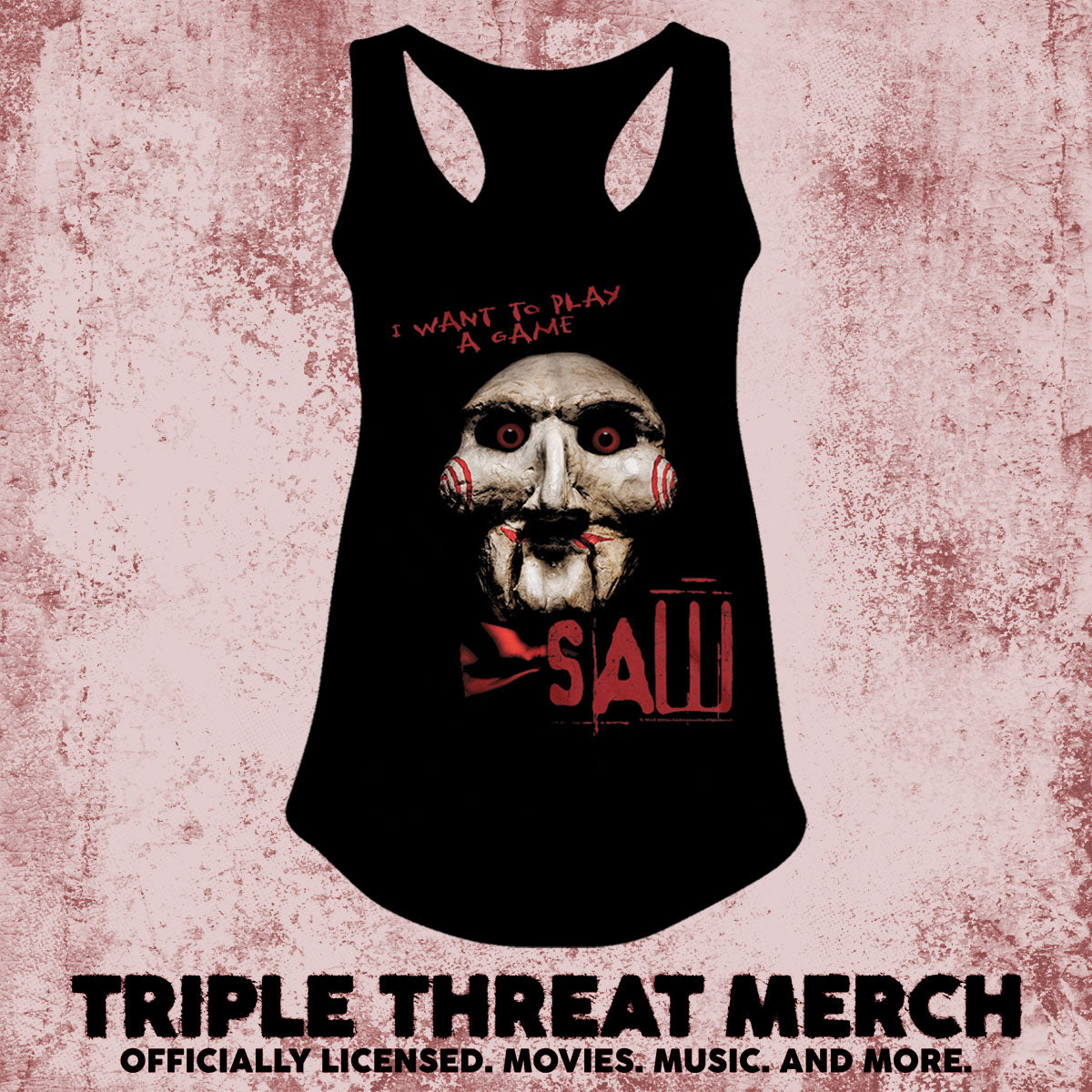 Saw - Billy Close-Up [Womens Racerback Tanktop]