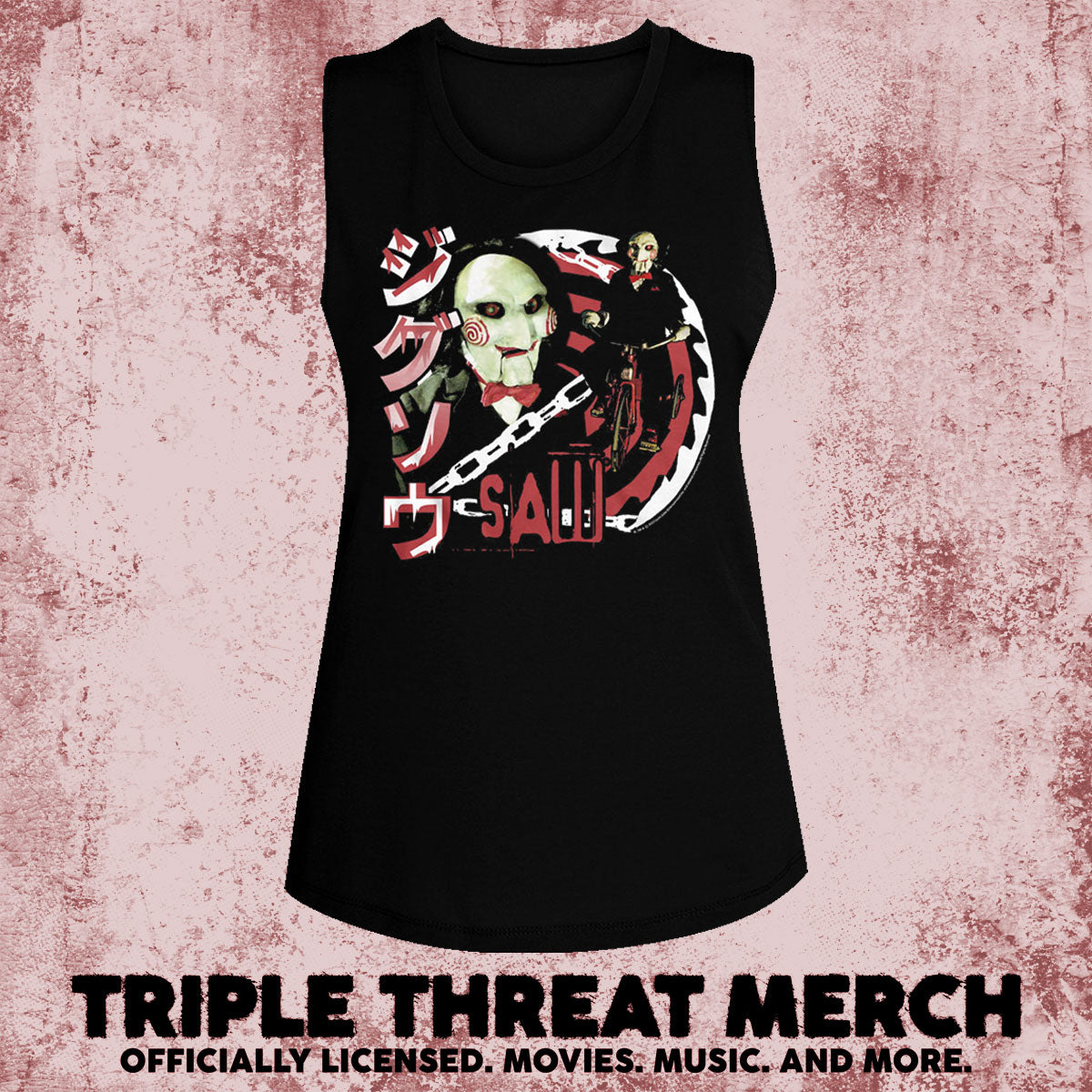 Saw - Japanese Poster (Bike) [Womens High Neck Tanktop]