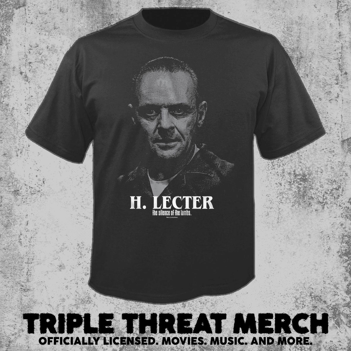 Silence Of The Lambs - Hannibal Portrait (Charcoal) [Mens Shirt]