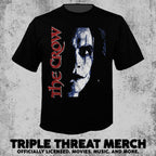 Crow - Close Up (Blue Distress) [Mens Shirt]
