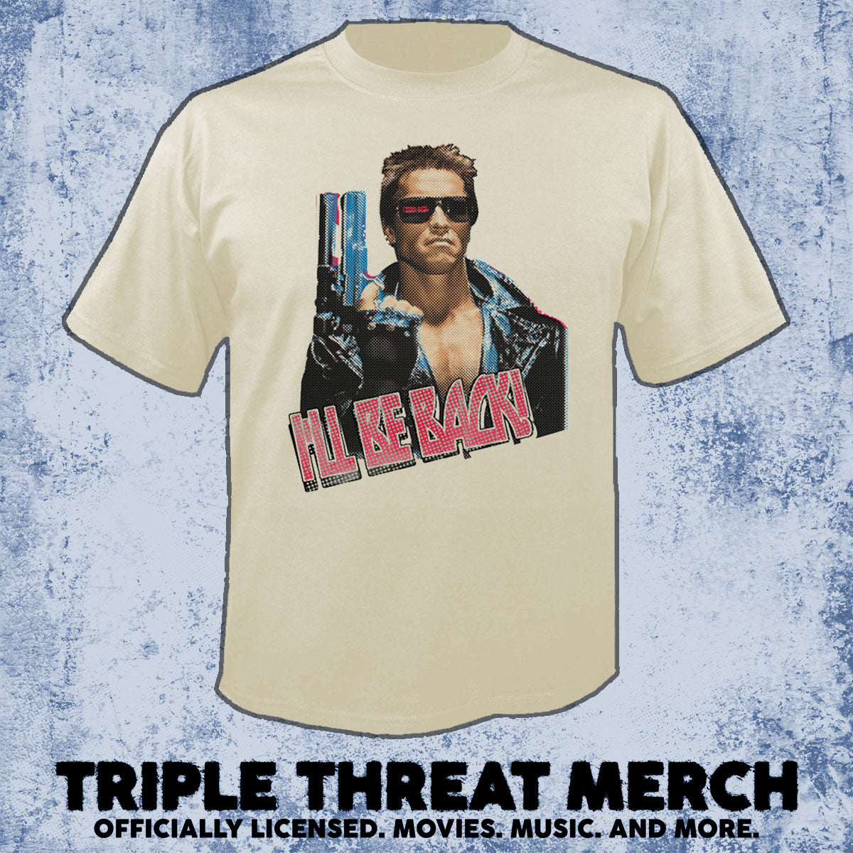 Terminator - I'll Be Back (Cream) [Mens Shirt]