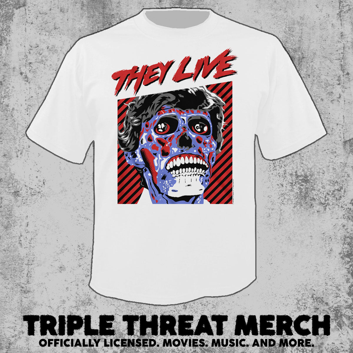 They Live - Ghoul Close Up (White) [Mens Shirt]
