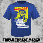 They Live - Neon Poster (Blue) [Mens Shirt]