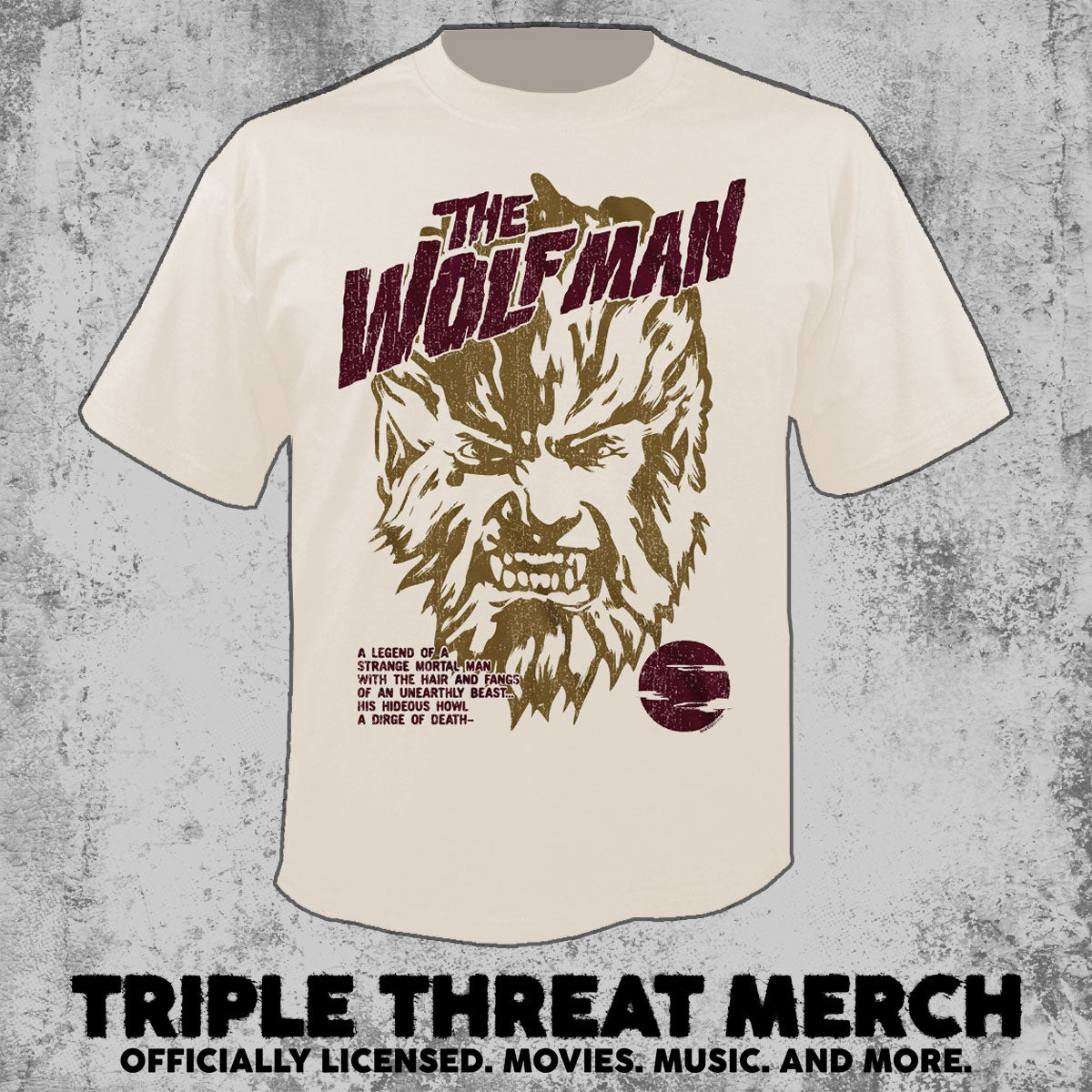 Wolfman - A Strange Mortal Man (Cream) [Mens Shirt]