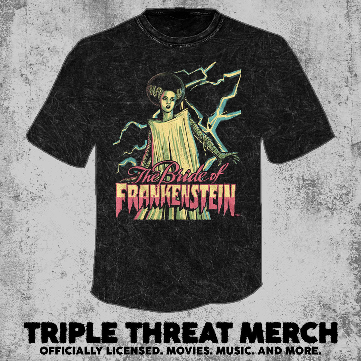 Bride Of Frankenstein - Lightning (Mineral Wash) [Mens Shirt]